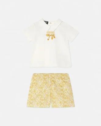 Robe t-shirt imprimée en coton pour bébé