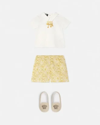 Robe t-shirt imprimée en coton pour bébé