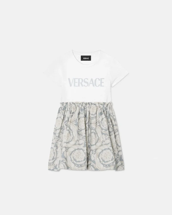 Robe t-shirt imprimée en coton pour enfants Robe t-shirt imprimée en coton pour enfants