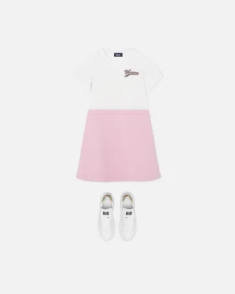 Robe t-shirt imprimée en jersey de coton pour enfant