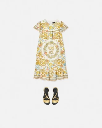 Robe à volants en soie Barocco Silk pour enfants