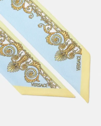 Ruban en twill de soie imprimé