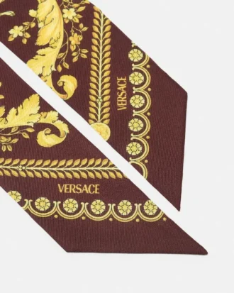 Ruban en twill de soie imprimé