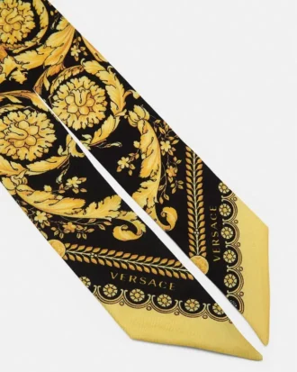 Ruban en twill de soie imprimé