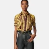 Ruban en twill de soie imprimé