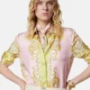 Ruban en twill de soie imprimé