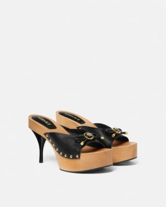 Sabots en cuir Opera Bow 110 mm