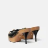 Sabots en cuir Opera Bow 110 mm