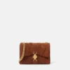 Sac à bandoulière Kleio en daim matelassé Sac à bandoulière Kleio en daim matelassé