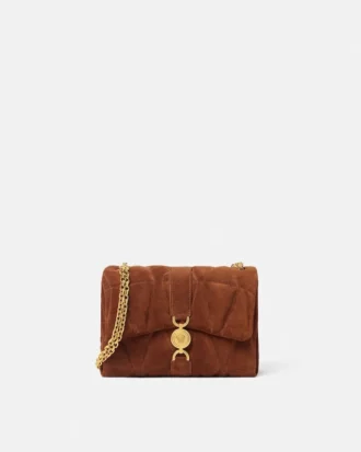 Sac à bandoulière Kleio en daim matelassé
