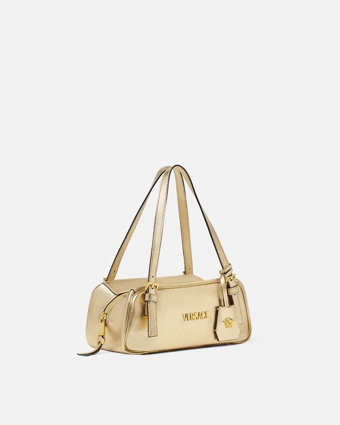 Sac bowling métallisé Versace Tag Sac bowling métallisé Versace Tag