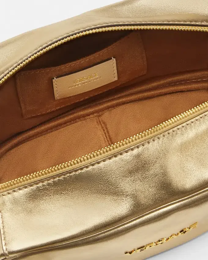 Sac bowling métallisé Versace Tag Sac bowling métallisé Versace Tag