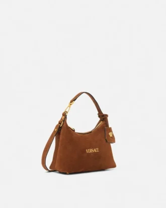 Sac hobo en daim Versace Tag