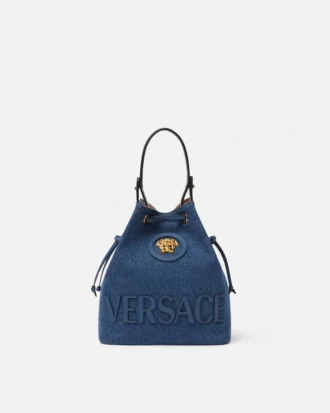 Sac seau en denim La Medusa