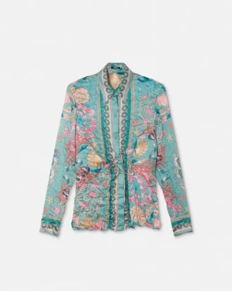 Safety Pin Underwater Barocco Draped Shirt