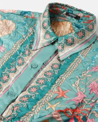 Safety Pin Underwater Barocco Draped Shirt