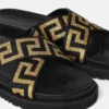Sandales en cuir nappa jacquard Sandales en cuir nappa jacquard
