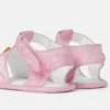 Sandales en satin imprimé pour bébé