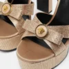 Sandales en satin ornées d&rsquo;un nœud Gianni Ribbon 140 mm