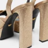 Sandales en satin ornées d&rsquo;un nœud Gianni Ribbon 140 mm