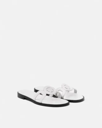Sandales plates en cuir Medusa 95