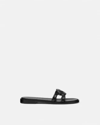 Sandales plates Medusa 95 en cuir verni
