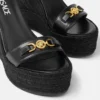 Sandales à talons compensés en cuir Medusa 95 120 mm