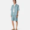 Short en denim chambray jacquard Barocco