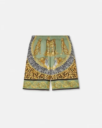 Short en soie Wild Cats