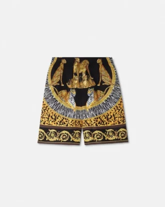 Short en soie Wild Cats