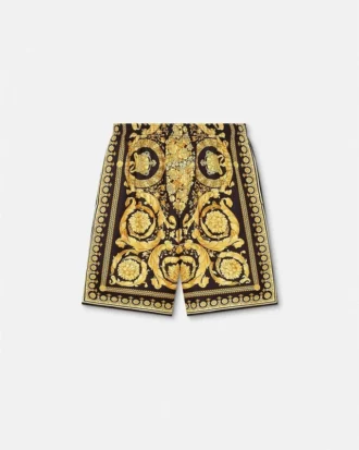 Short en twill de soie imprimé