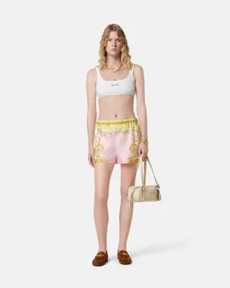 Short en twill de soie imprimé Short en twill de soie imprimé