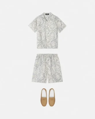 Chemise en twill de soie imprimée pour enfant