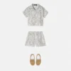 Chemise en twill de soie imprimée pour enfant Chemise en twill de soie imprimée pour enfant