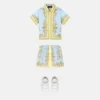 Chemise en twill de soie imprimée pour enfant Chemise en twill de soie imprimée pour enfant