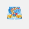 Short régulier en twill de soie imprimé