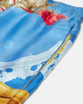 Short régulier en twill de soie imprimé