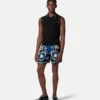 Short slim en twill de soie imprimé Short slim en twill de soie imprimé