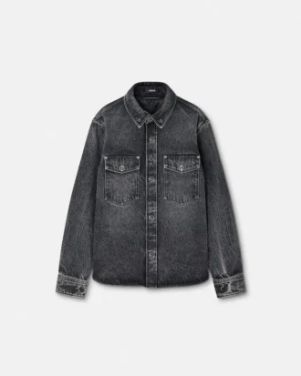 Surchemise en denim imprimé foulard Surchemise en denim imprimé foulard