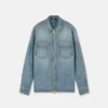 Surchemise en denim zippée
