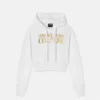 Sweat à capuche court avec logo