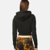 Sweat à capuche court avec logo
