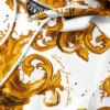 Sweat à capuche court en jersey de coton imprimé