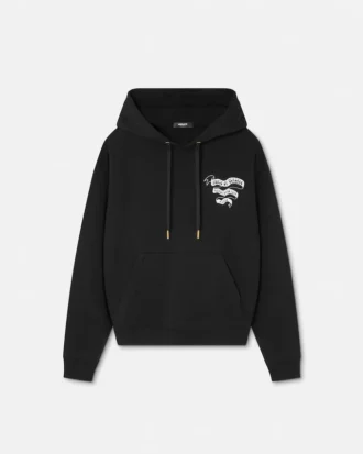 Sweat à capuche en jersey de coton imprimé