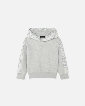 Sweat à capuche imprimé en jersey de coton pour enfant