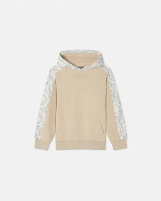 Sweat à capuche imprimé en jersey de coton pour enfant