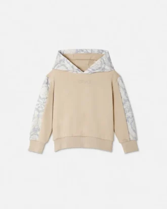 Sweat à capuche imprimé en jersey de coton pour enfant