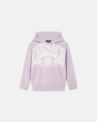 Sweat à capuche imprimé en jersey de coton pour enfant