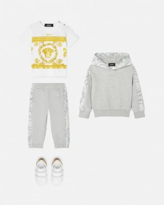 Sweat à capuche imprimé en jersey de coton pour enfant