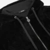 Sweat à capuche zippé brodé en chenille